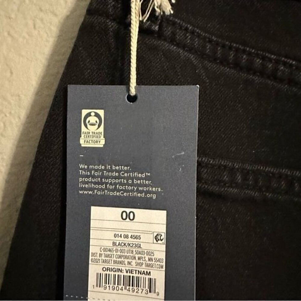 Women's High-Rise Vintage Straight Jeans Universal Thread Black 24 - Picture 8 of 14